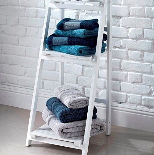 Wooden Ladder Shelf 3 Tier Plant Flower Storage Shelves Multi CD Book Folding
