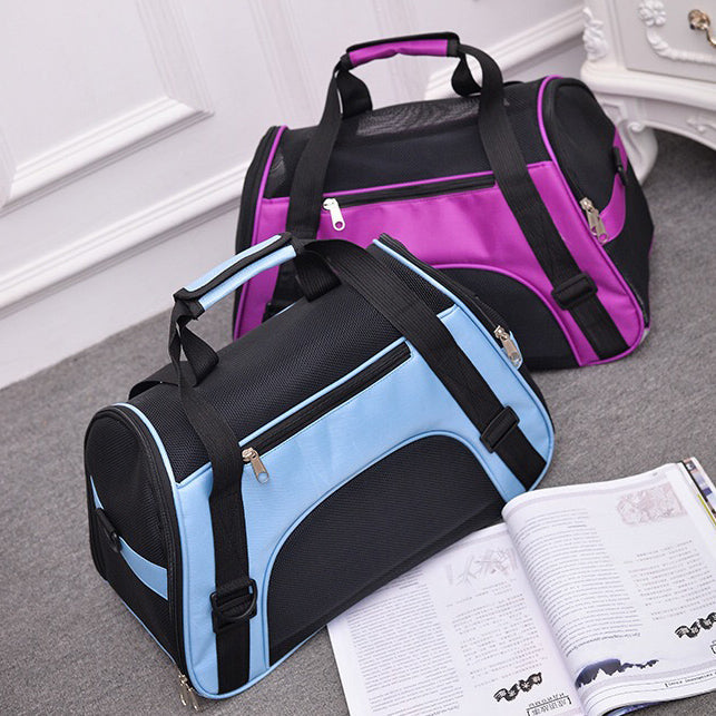 Pet Carrier Bag Carry Portable Large Cat Dog Travel Bag Airline Certified Strap