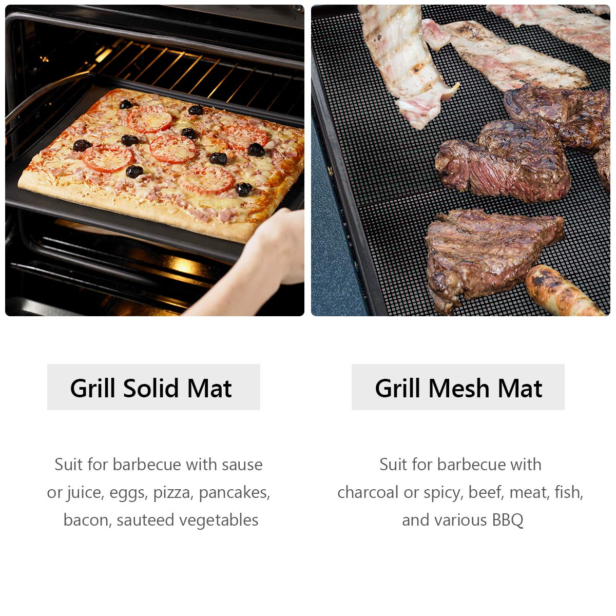 Landen BBQ Mesh Grill Mat Non-Stick Liner Cooking Barbecue Sheet Wire Baking Pad