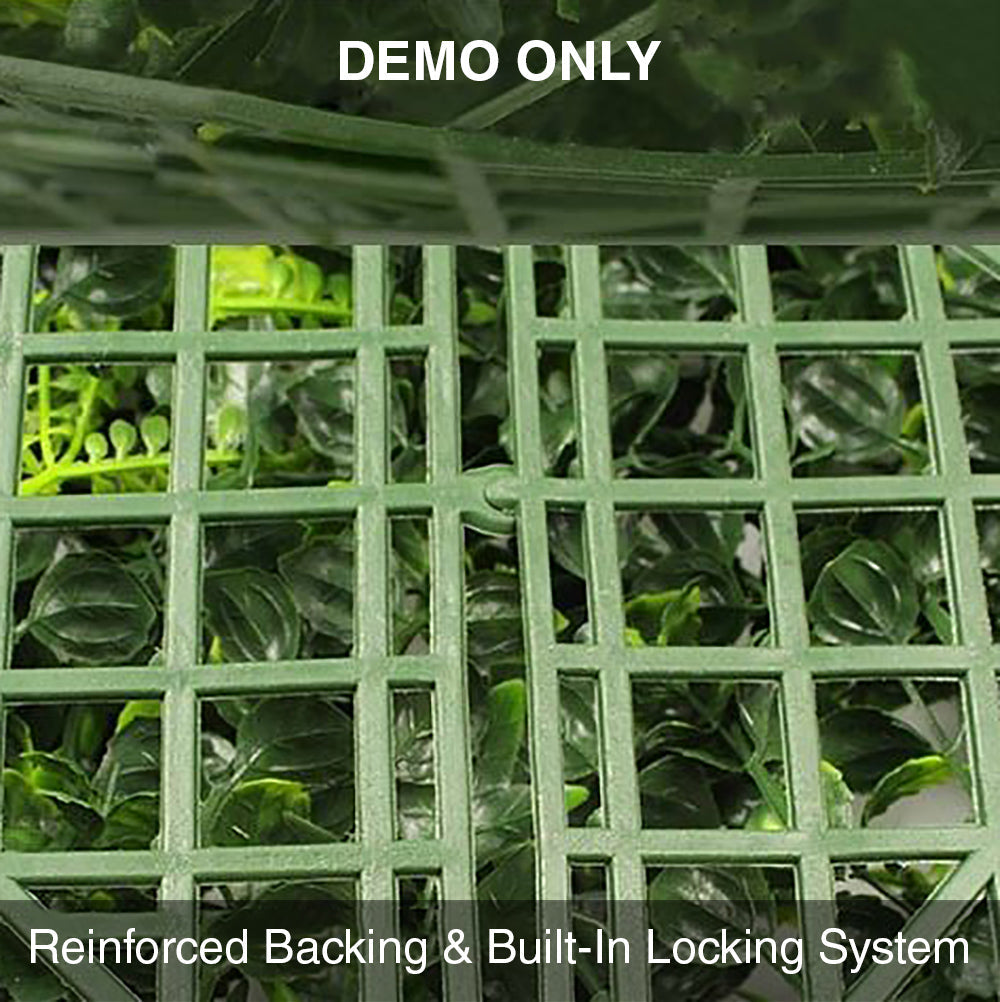 Rice Seedling Fake Grass Hedge Vertical Garden Green Wall Mat Artificial 60x40cm
