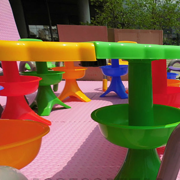 Kids Table and Chair Set Children Activity Toddler Large Plastic 6 Chairs 127x50