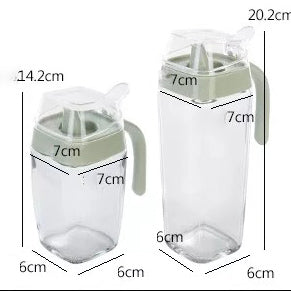 2x Glass Oil Pourer Bottle Dispenser Olive Vinegar 500ml Kitchen Leak-Proof AU