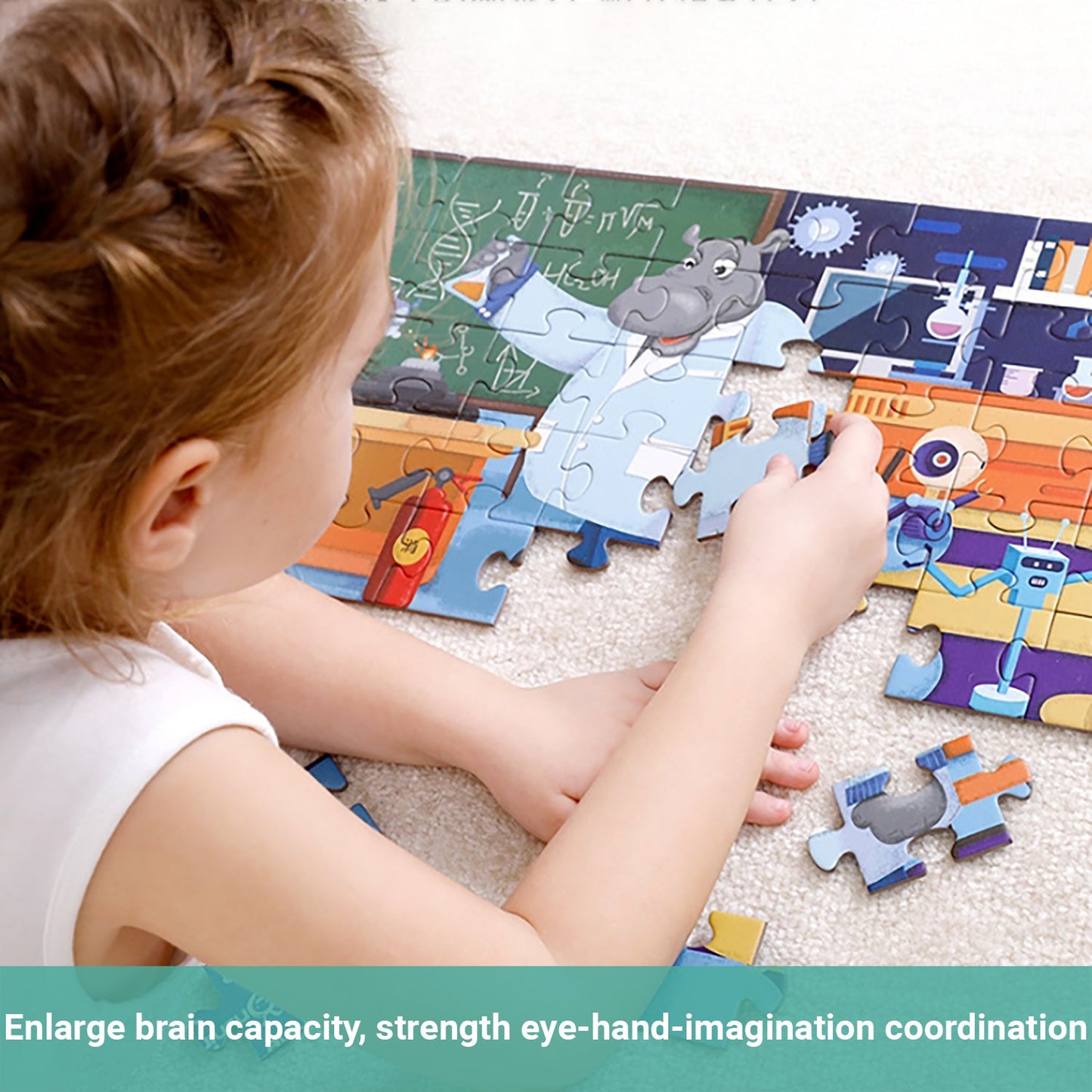 Truboo Kids Jigsaw Puzzle Children DIY Game Educational Toys Age 3+ Wooden