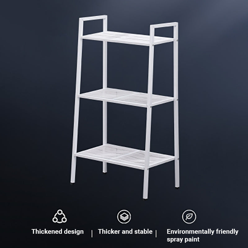 Lecluse 4-Tier Metal Ladder Shelf Mesh Bookcase Multifunctional Ladder-Shaped Pl