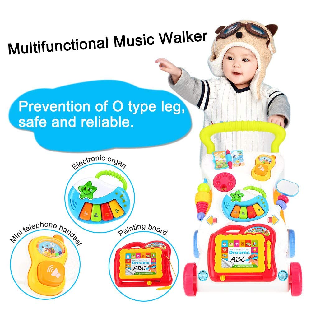 Truboo Walker Baby Push Toddler Toys Activity Centre Music Kids Balance Wheels