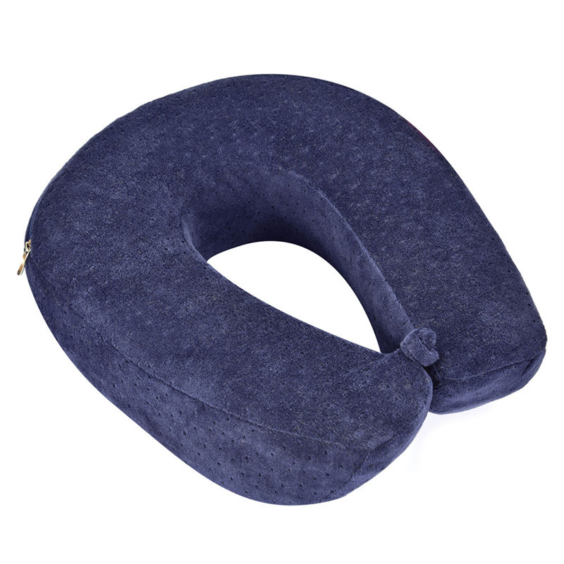 2x Travel Neck Pillow Memory Airplane U Shaped Cushion Support Plane Washable