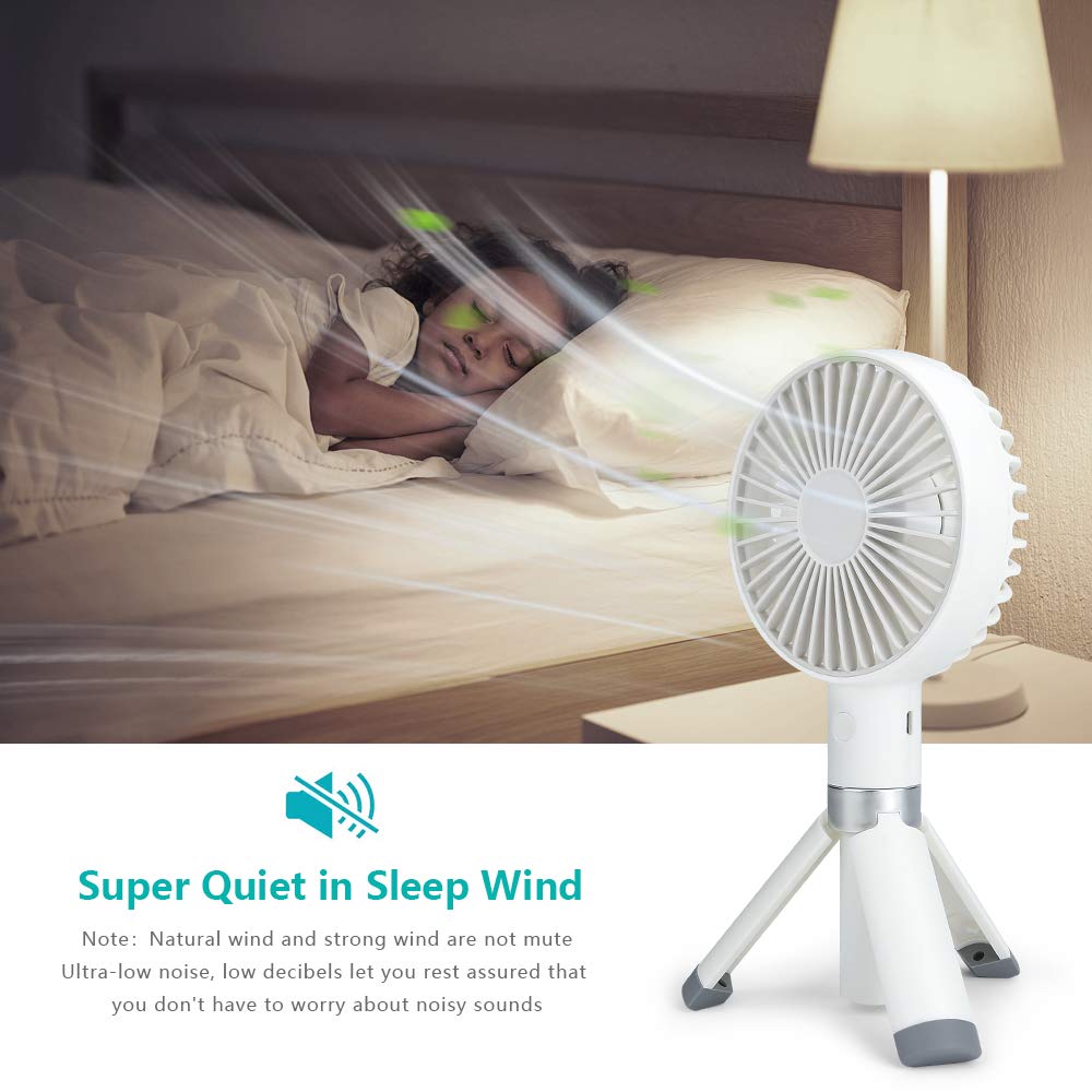 Kartech Rechargeable Mini USB Fan Battery Operated Portable Handheld Desk Quiet