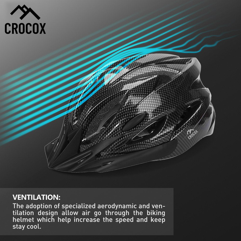 Crocox Cycling Helmets Bicycle Light Road Bike Adults Men Pad Cover Unisex S M L