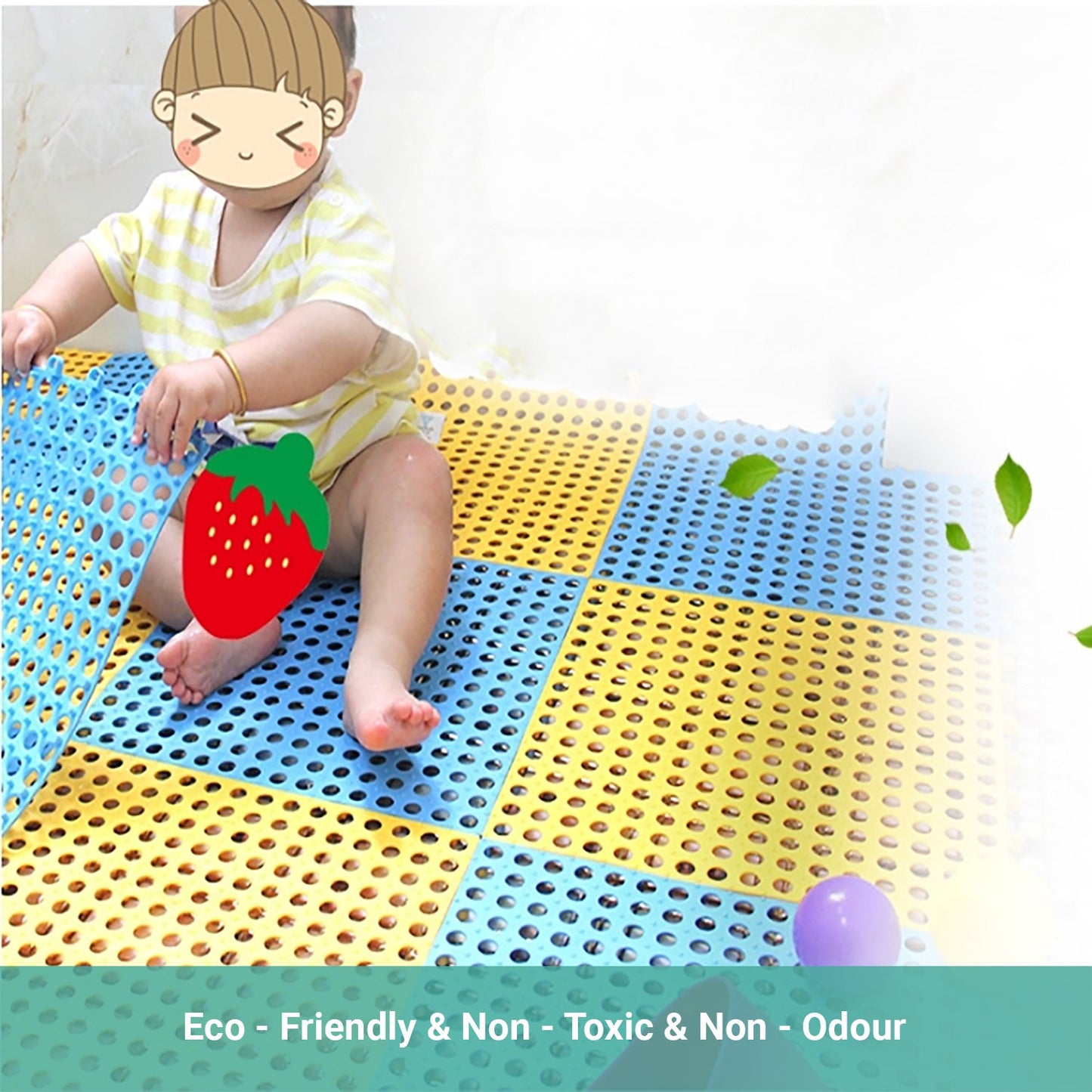 Wasel Bathroom Non Slip Mat PVC Removable Solid Carpet Kitchen Swimming Pool Gym
