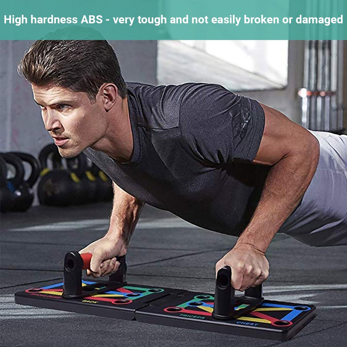 Crocox Push Up Board Fitness Stand Bar Muscle Training Rack Foldable Home Gym