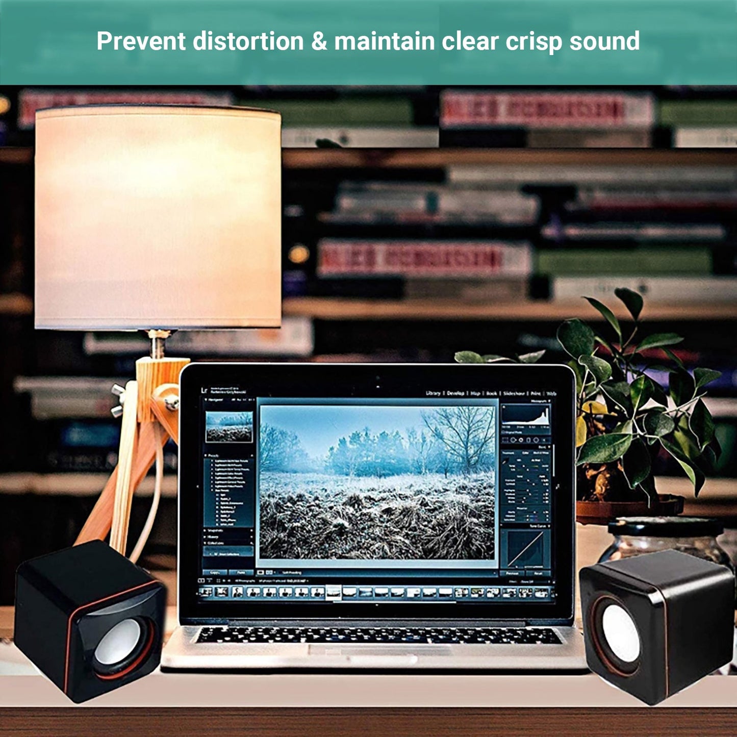 2x Kartech Mini Computer Speakers USB 2.0 Multimedia Music Stereo Desktop Sound