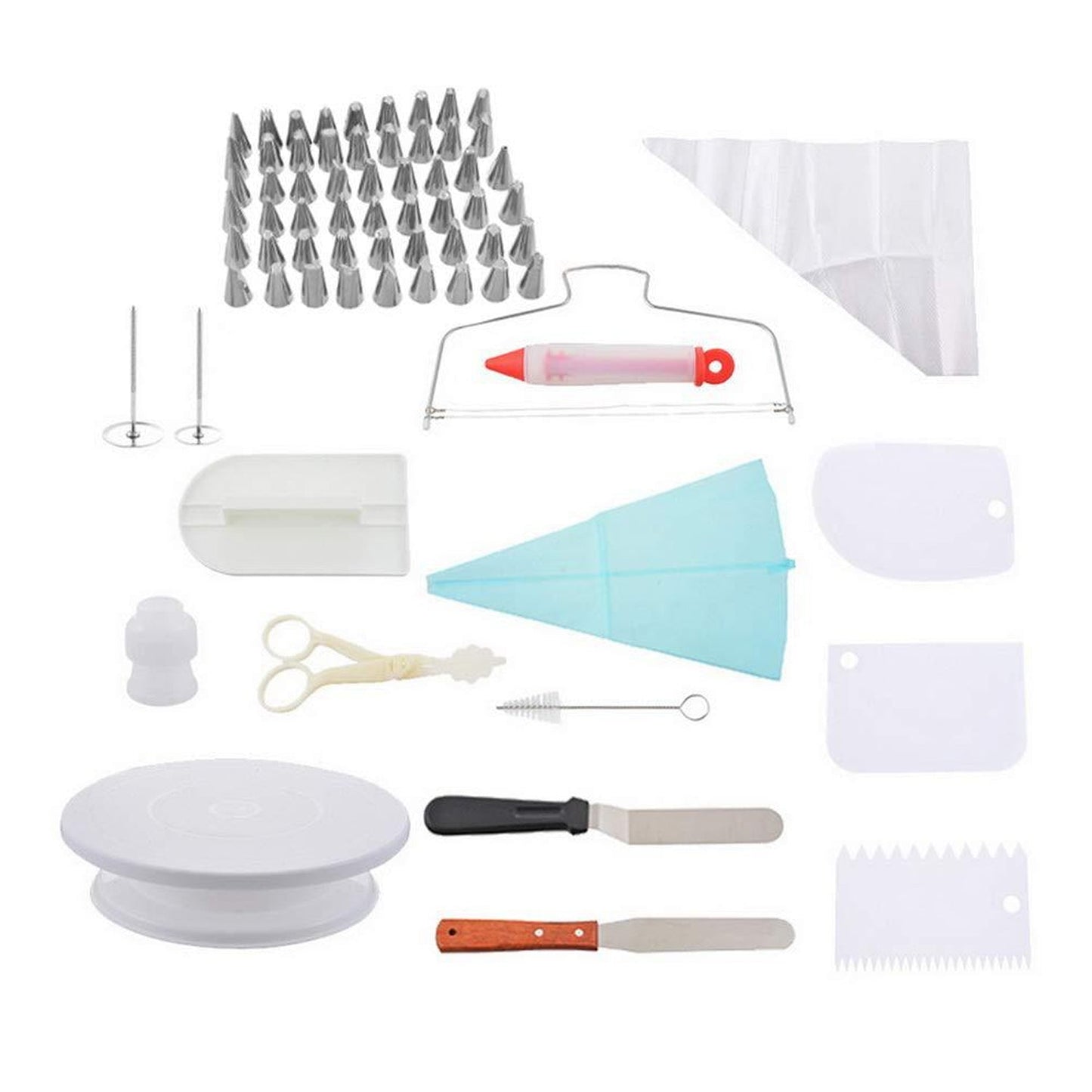Lecluse Cake Decorating Tools Set Baking Turntable Rotating Stand 73/223Pcs