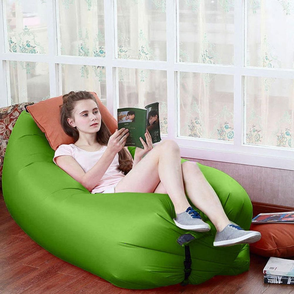 Air Sleeping Bag Lazy Chair Lounge Beach Sofa Bed Inflatable Camping Lounger