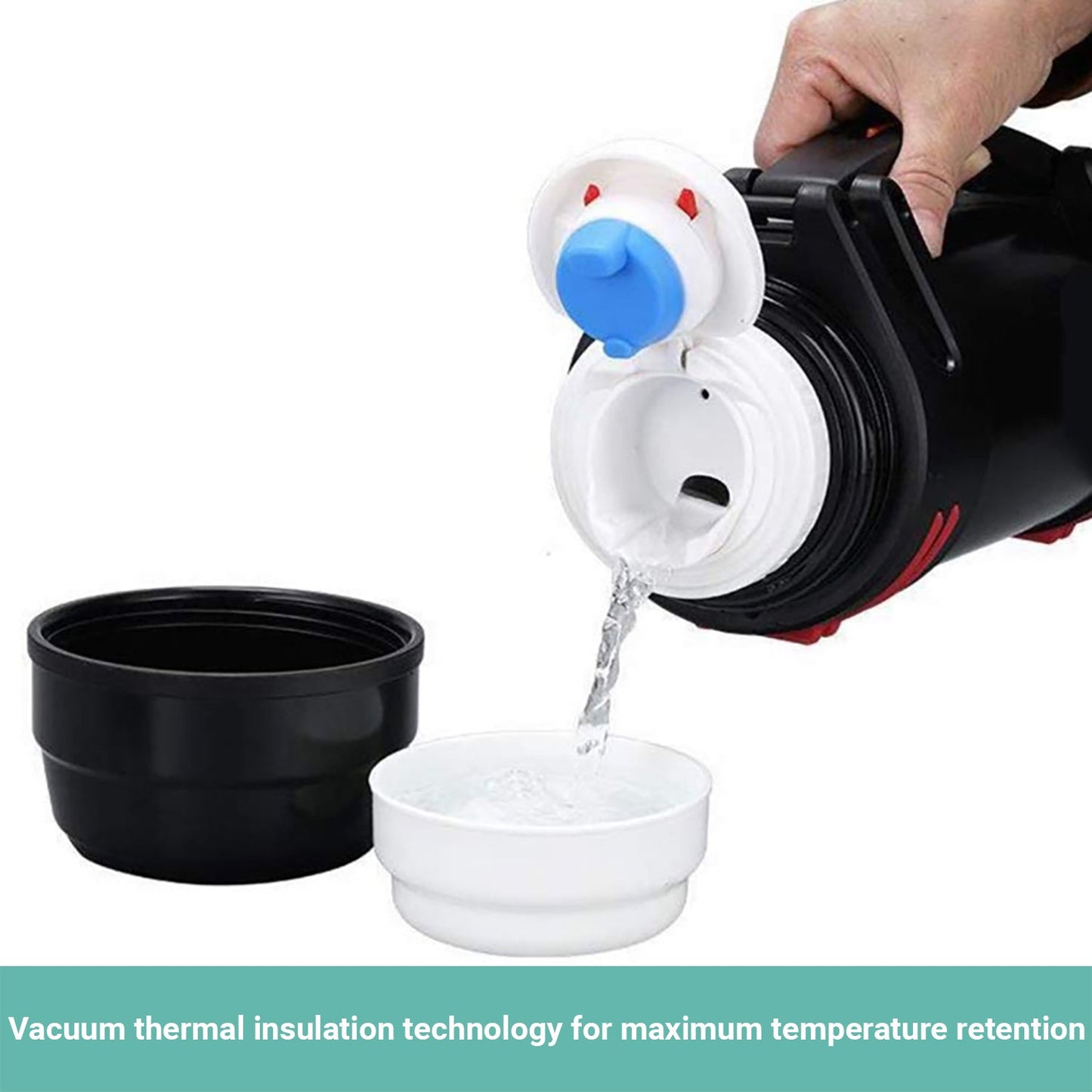 Wasel Stainless Steel Vacuum Cup Thermos Water Flask Large Capacity Travel 2.5L