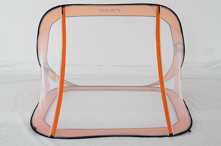 2x Pop Up Soccer Goals Football Net Kids Portable Mini Foldable Pop-Up Orange