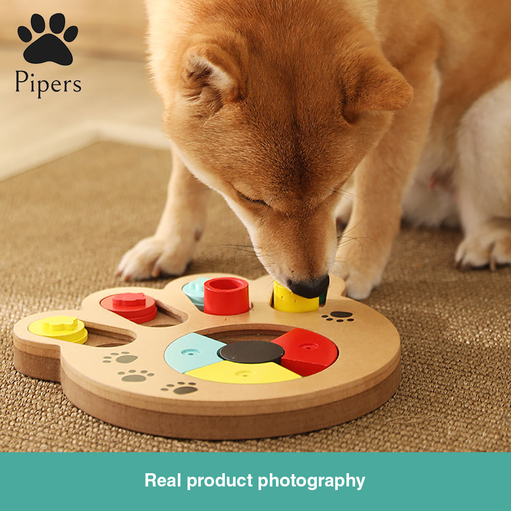 Pipers Dog Treat Dispenser Puzzle Play IQ Toys Interactive Food Pet Cat Feeding