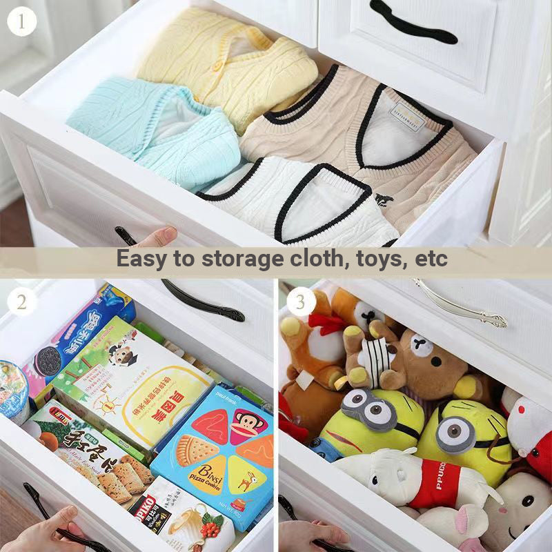 Lecluse 5-Tiers Storage Drawer Plastic Storage Chest Of Drawers Dresser Tallboy With Wheels 5 Tiers Cabinet Level Wheel Box Cloth Storage Toy Storage Snack Drawer