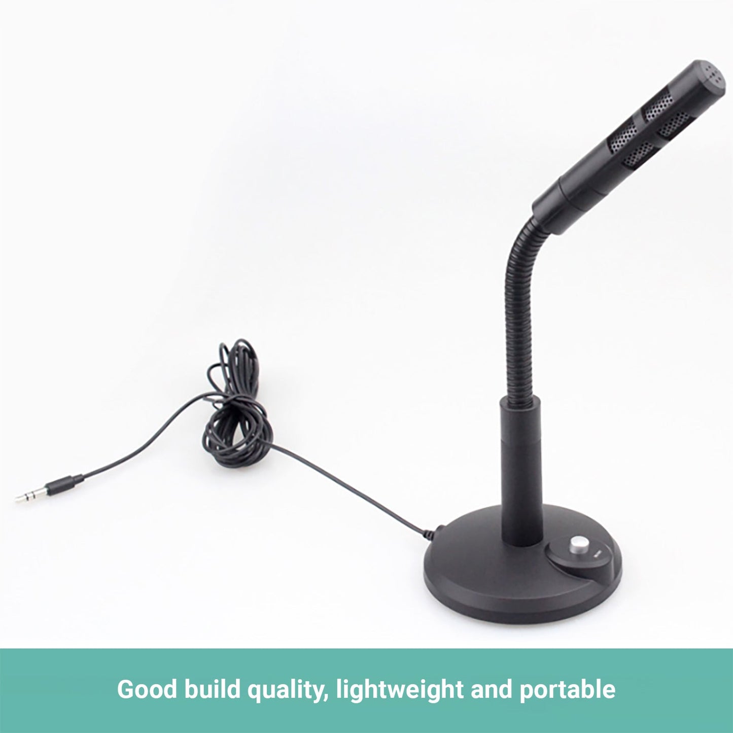 Kartech Desktop Microphone USB 3.5mm Mini Laptop Mic Plug Play Computer PC MAC