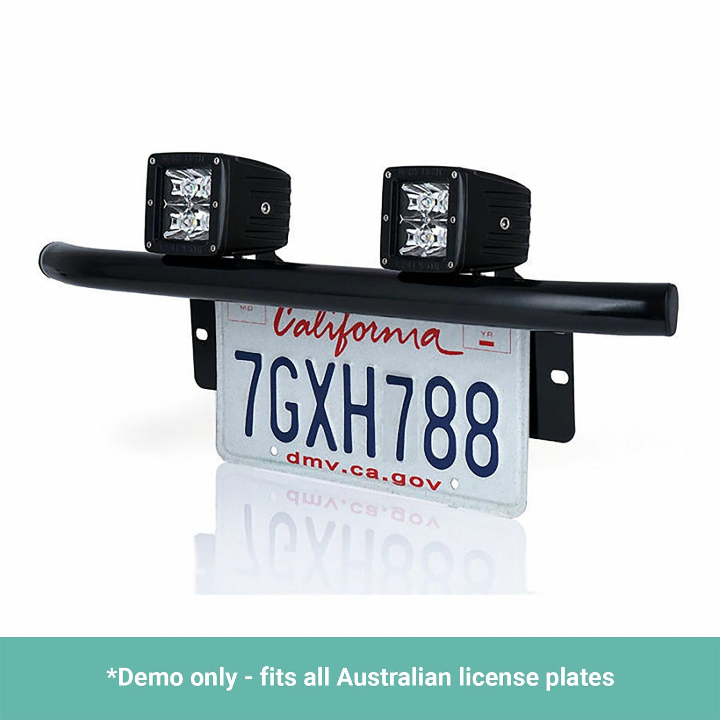 Kartech Bullbar Mounting Bracket Light License Plate Holder Mount Universal LED