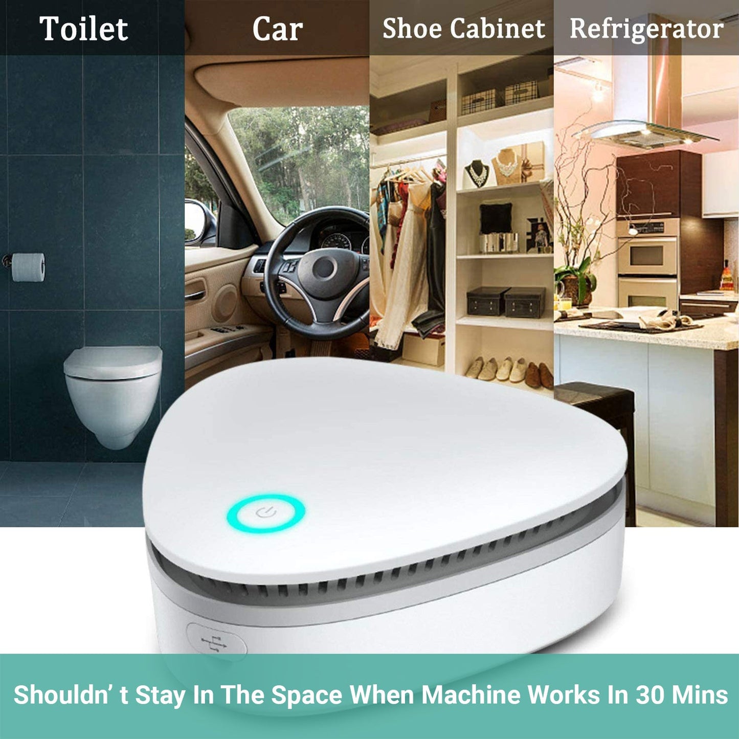 Lecluse Ozone Generator Air Disinfection Box Home Office Purifier Food Protector