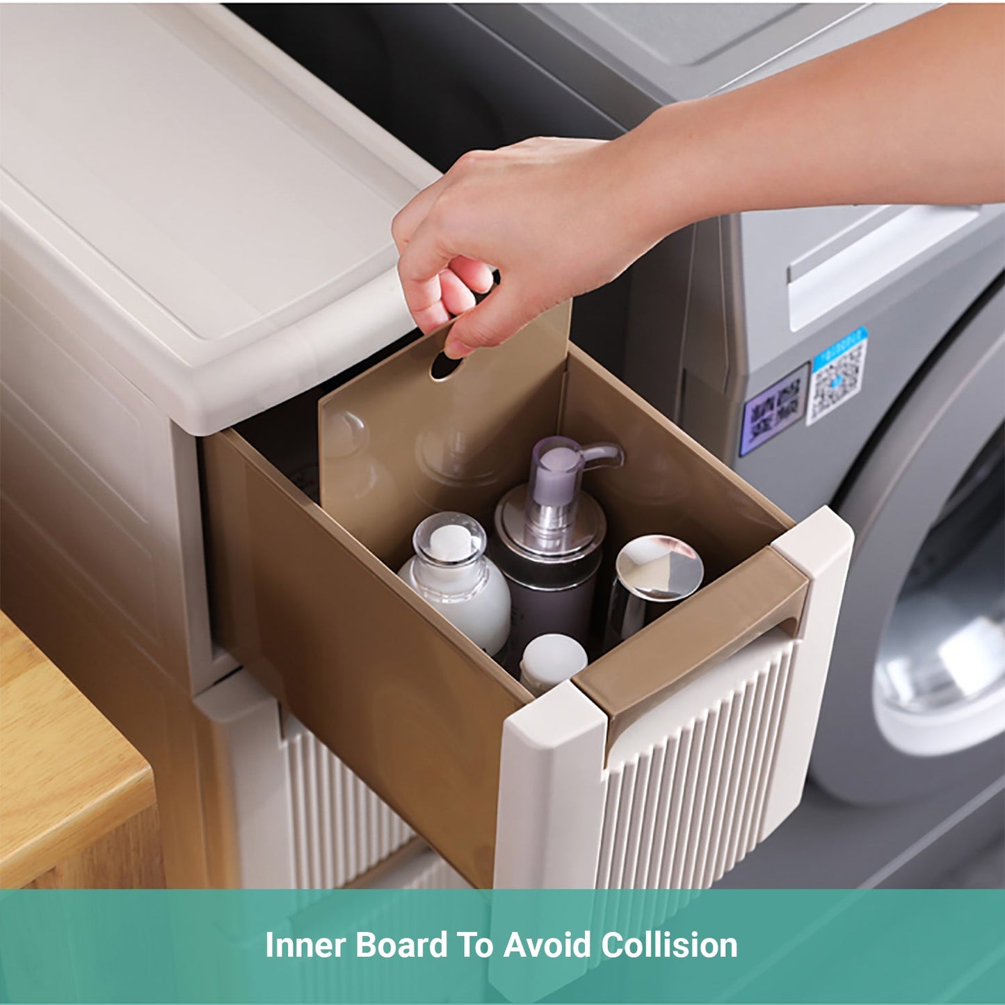 Wasel Narrow Plastic Organized Drawers Rolling Cart Storage Cabinet On Wheel