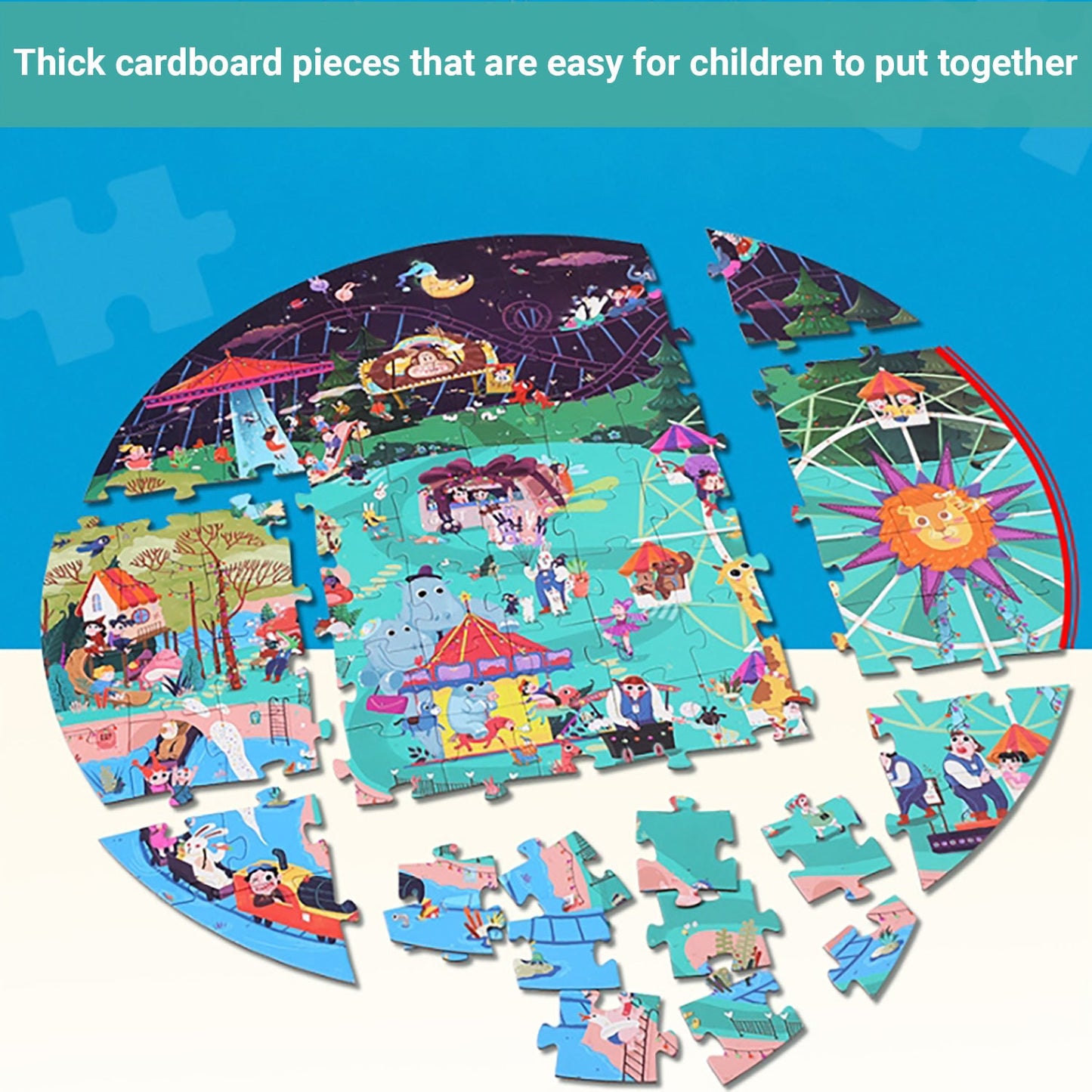 Truboo Kids Jigsaw Puzzle Children DIY Game Educational Toys Age 3+ Wooden
