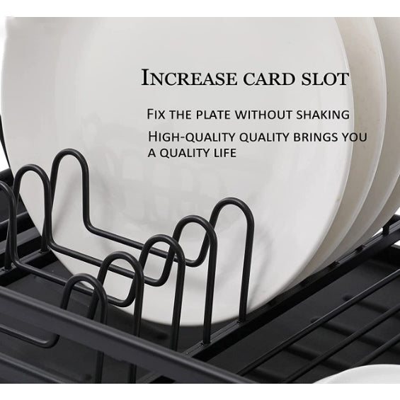 Lecluse Aluminum Dish Drying Rack Rustproof Sink Dish Rack And Drainboard Set Di
