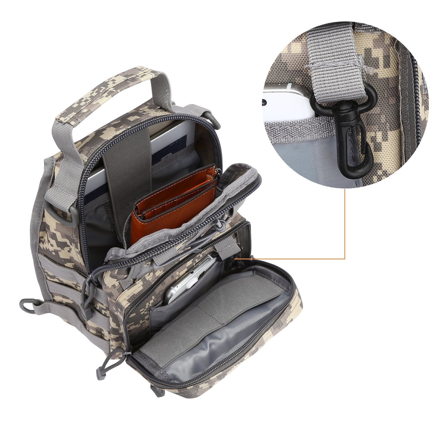 Crocox Tactical Shoulder Bag Sling Messenger Military Chest Pack Fanny Backpack