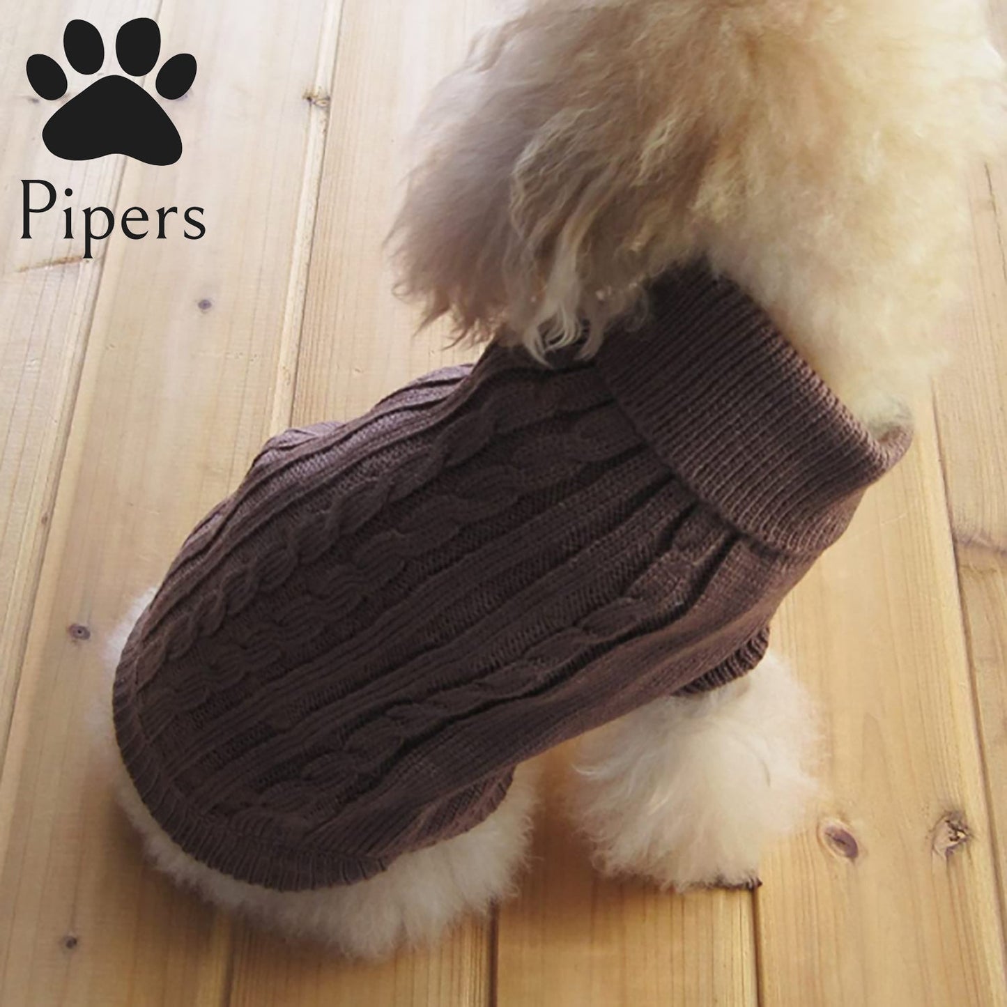 Pipers Dog Sweater Pet Clothes Coat Turtleneck Knitwear Classic Winter Warm