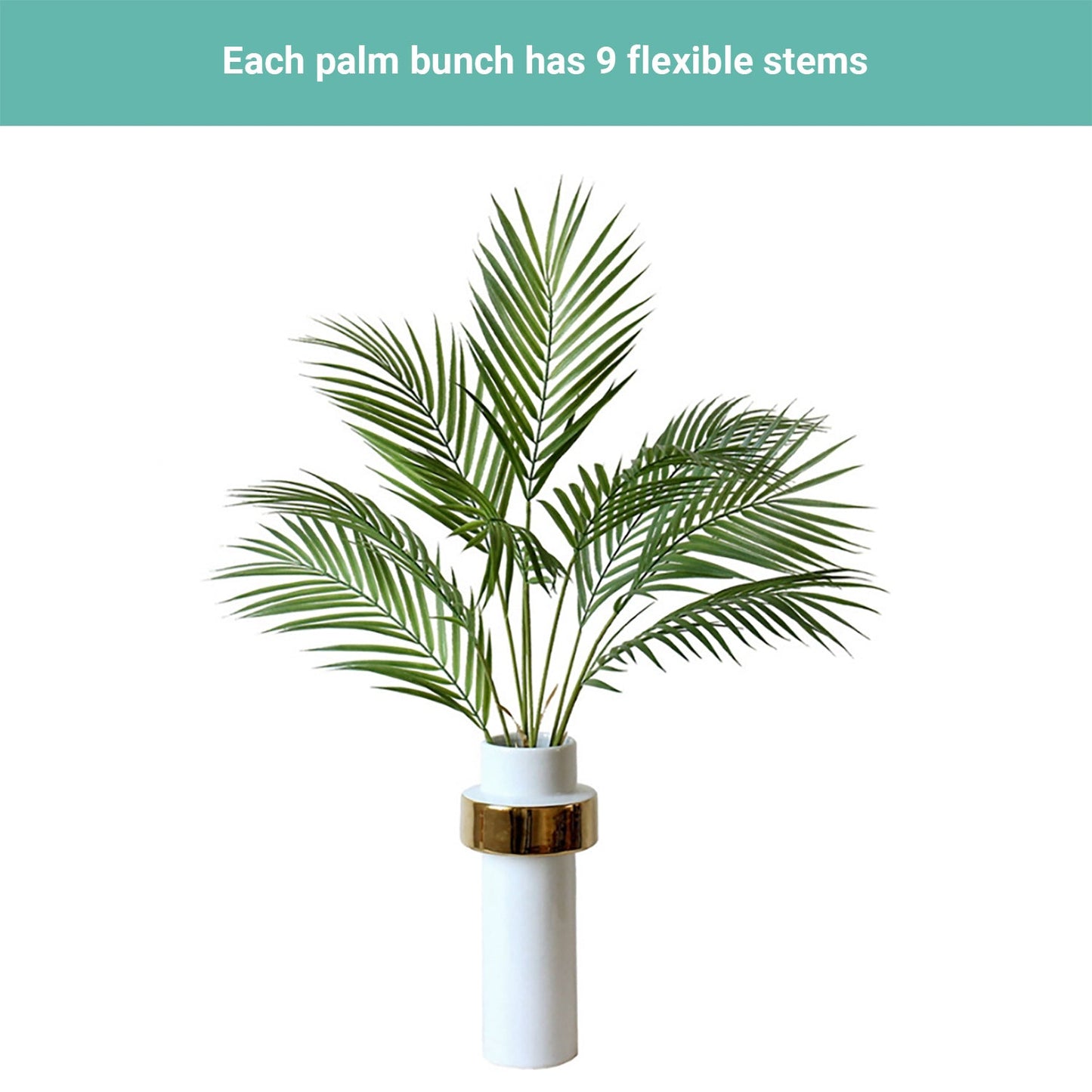 Landen Artificial Plants Fake Monstera Palm Leaves Real Touch Home Decoration