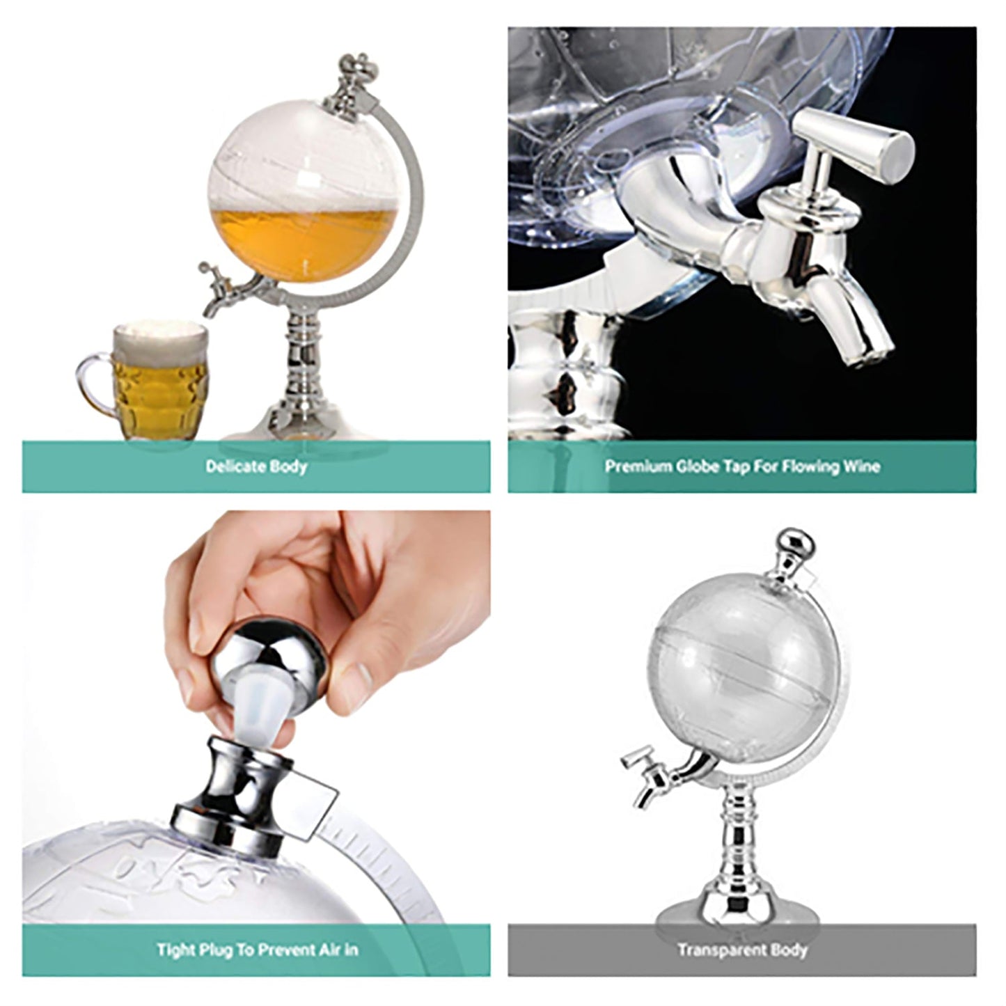 Pardy Beer Dispenser Bar Tap Wine Gas Station Vessel Pump Globe Water Machine
