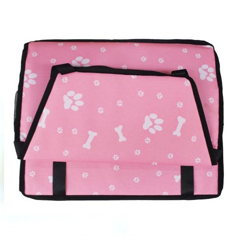 Pet Car Seat Booster Dog Cat Foldable Enclosure Secure Carrier Basket Travel