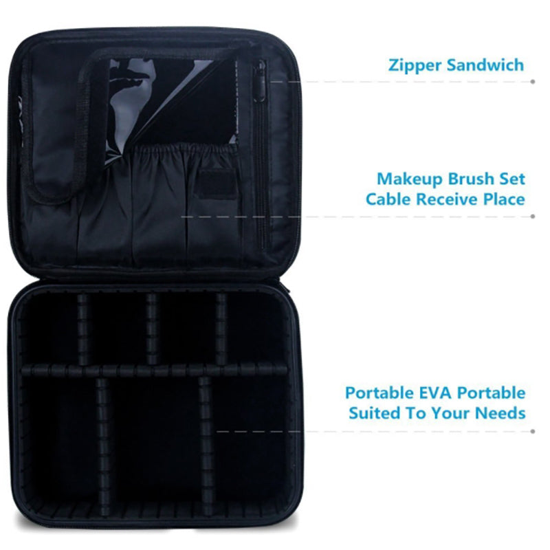 Lebeau Travel Makeup Train Case Cosmetic Train Organizer Portable Artist Storage
