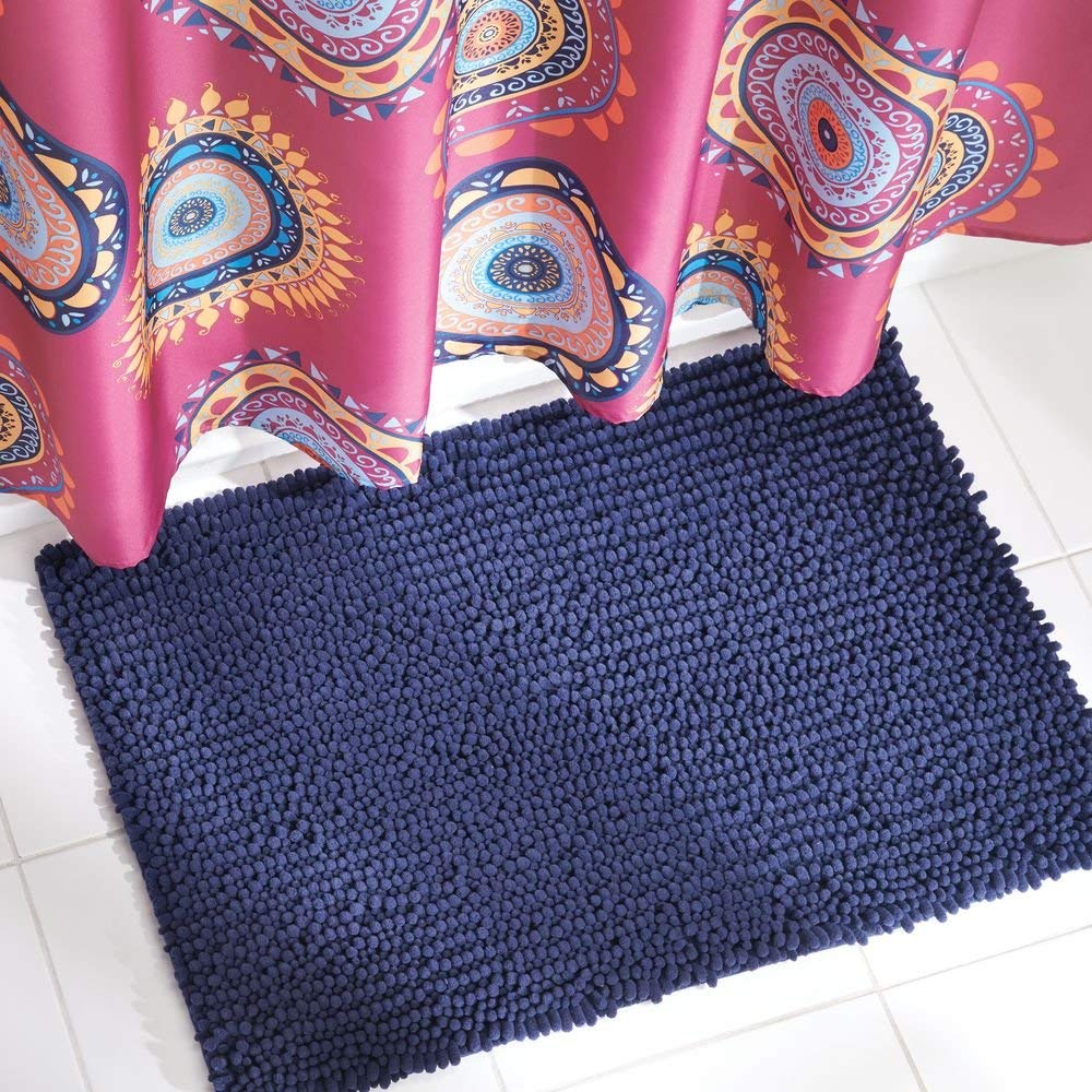 Microfibre Bath Mat Non Slip Rug Bathmat Toilet Shower Bathroom Shaggy Soft Anti