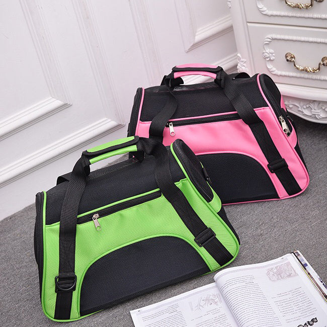 Pet Carrier Bag Carry Portable Large Cat Dog Travel Bag Airline Certified Strap