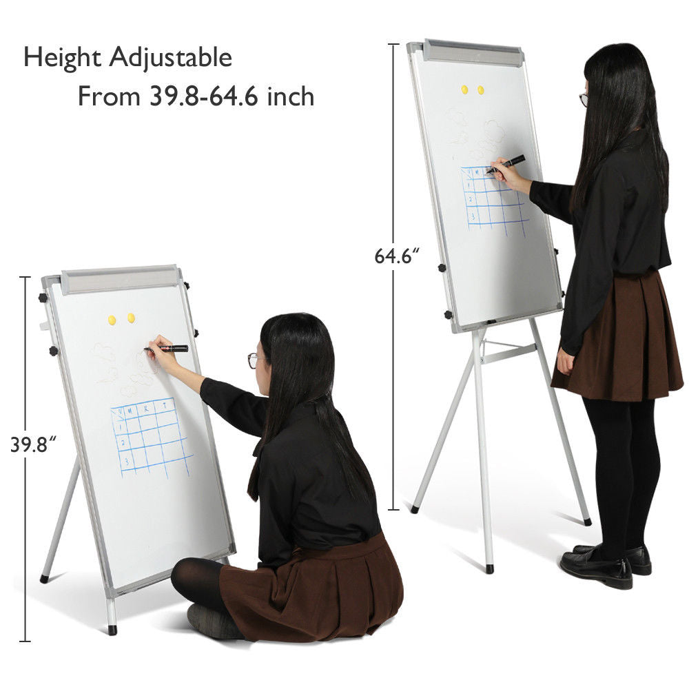 Whiteboard Portable Stand Easel Tripod Magnetic Display Telescopic Flipchart 60