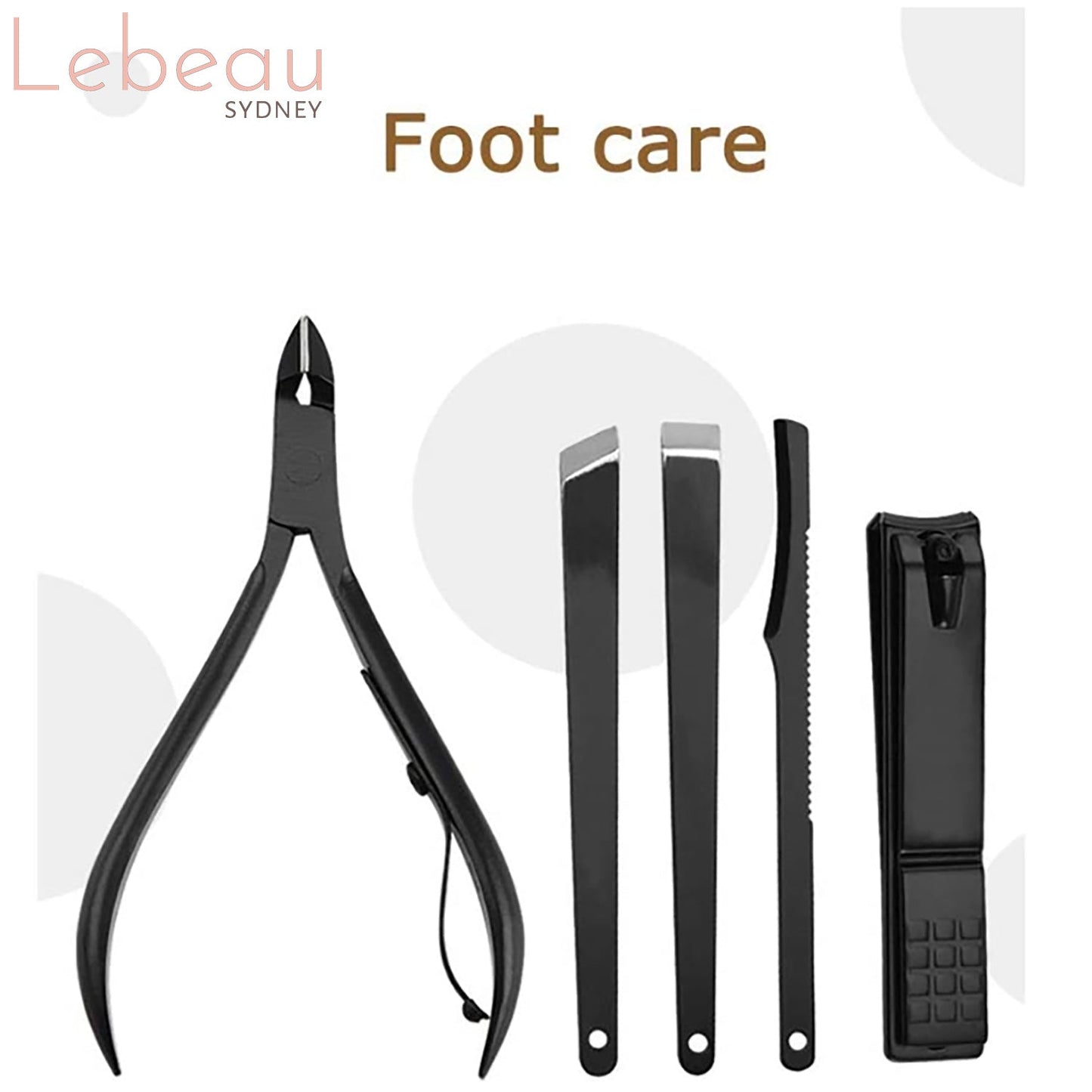 Lebeau 16Pcs Manicure Pedicure Set Nail Trimming Kit Clipper Finger Care Tool
