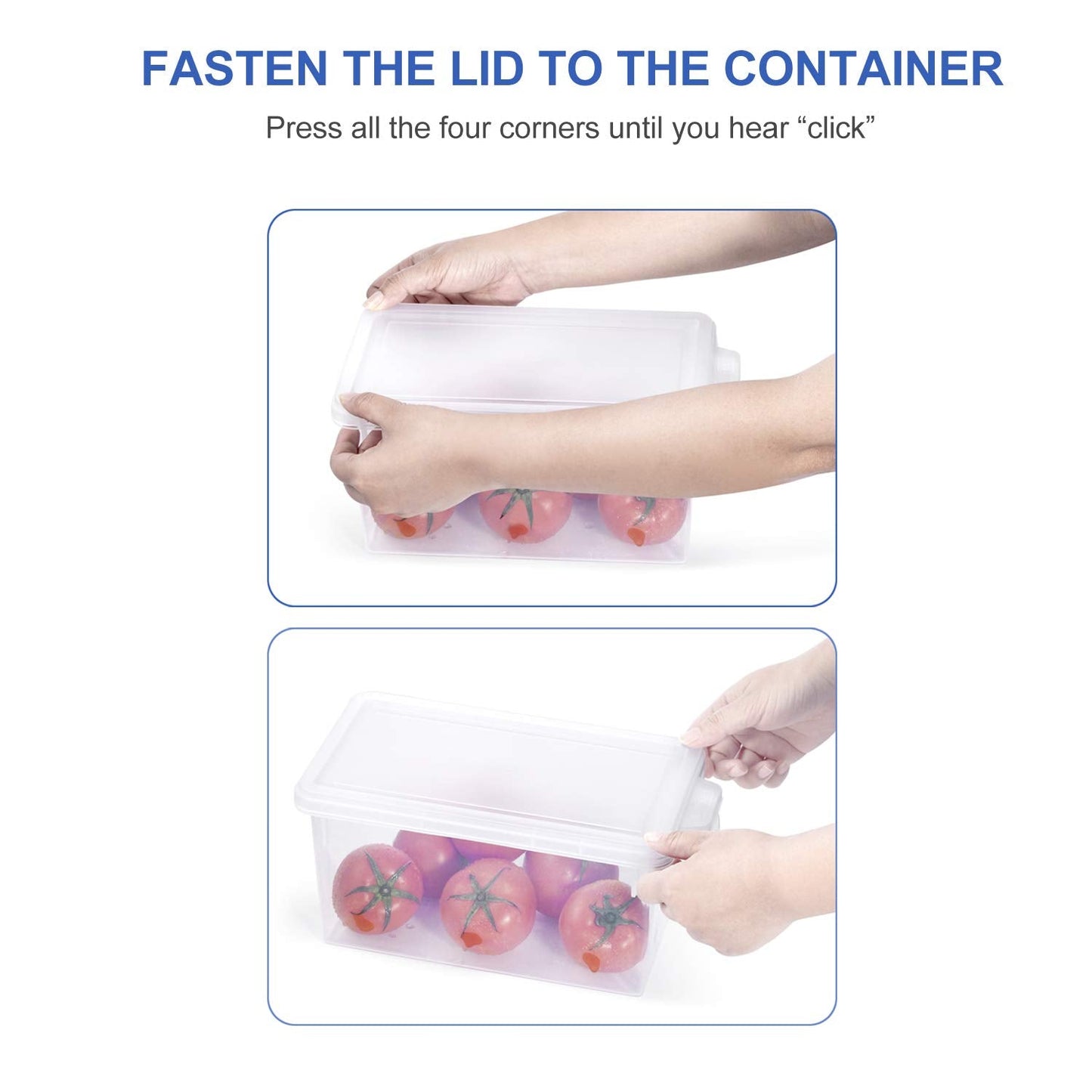 Wasel Refrigerator Storage Box Food Container Kitchen Fridge Organiser Freezer