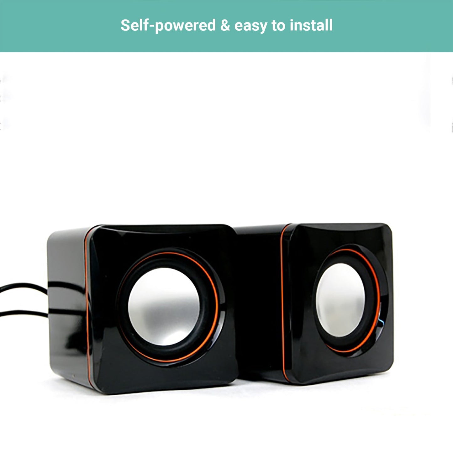 2x Kartech Mini Computer Speakers USB 2.0 Multimedia Music Stereo Desktop Sound