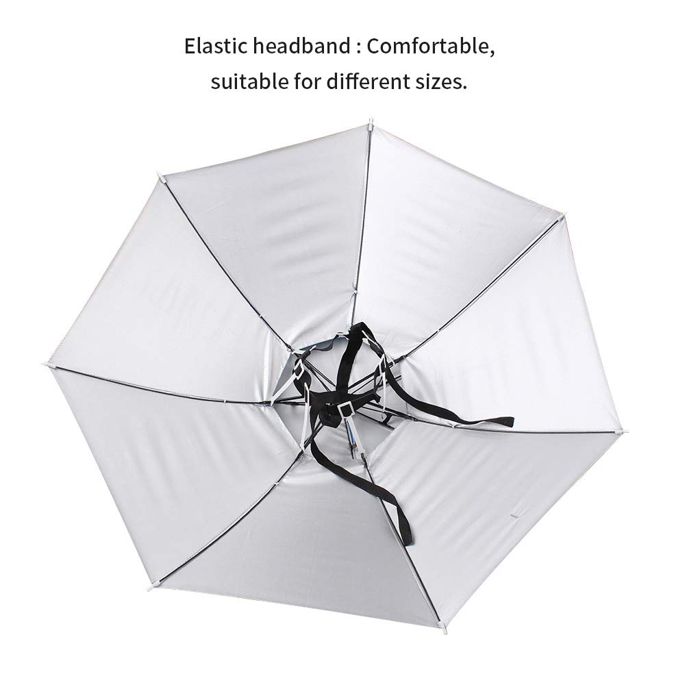 Crocox Fishing Umbrella Hat Folding Outdoor Golf Camping Headwear UV Mens Wide