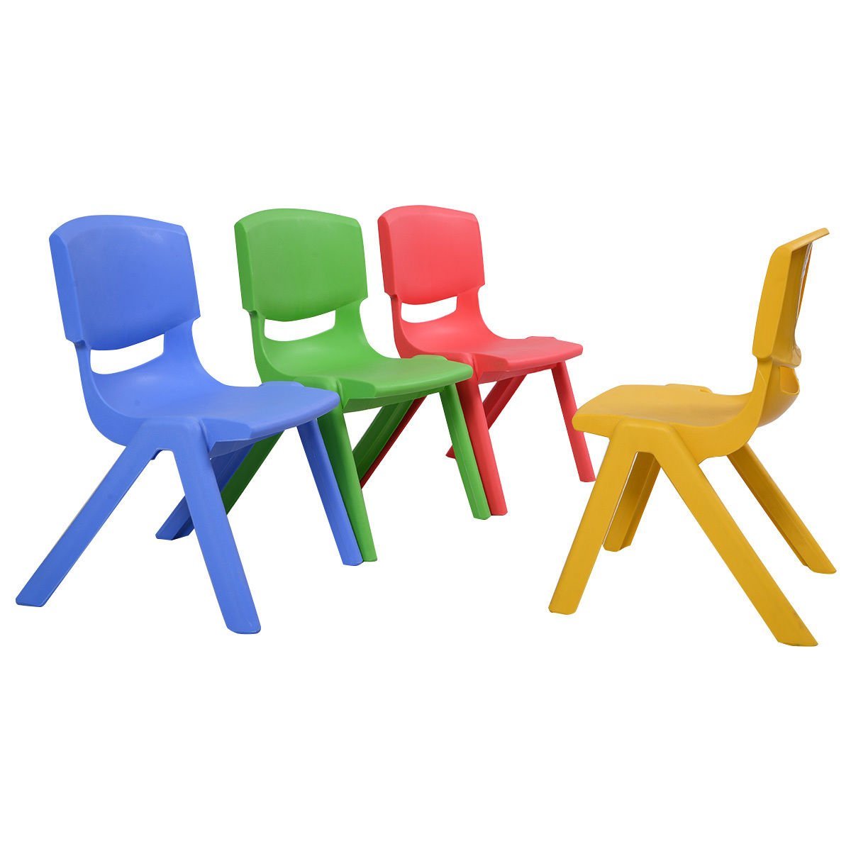 Kids Table and Chair Set Children Activity Toddler Large Plastic 6 Chairs 127x50