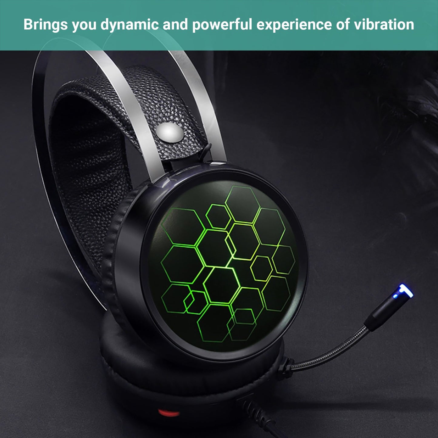 Kartech Gaming Headset Wired Game LED Light Headphones Microphone Noise Cancel