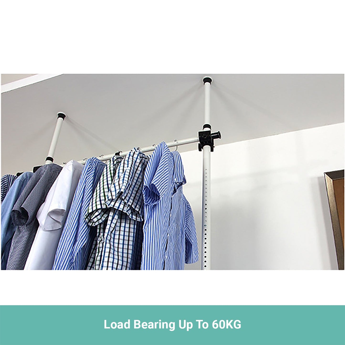 Wasel Standing Clothes Hanger Collapsible Indoor Laundry Dryer Rack Garment Pole