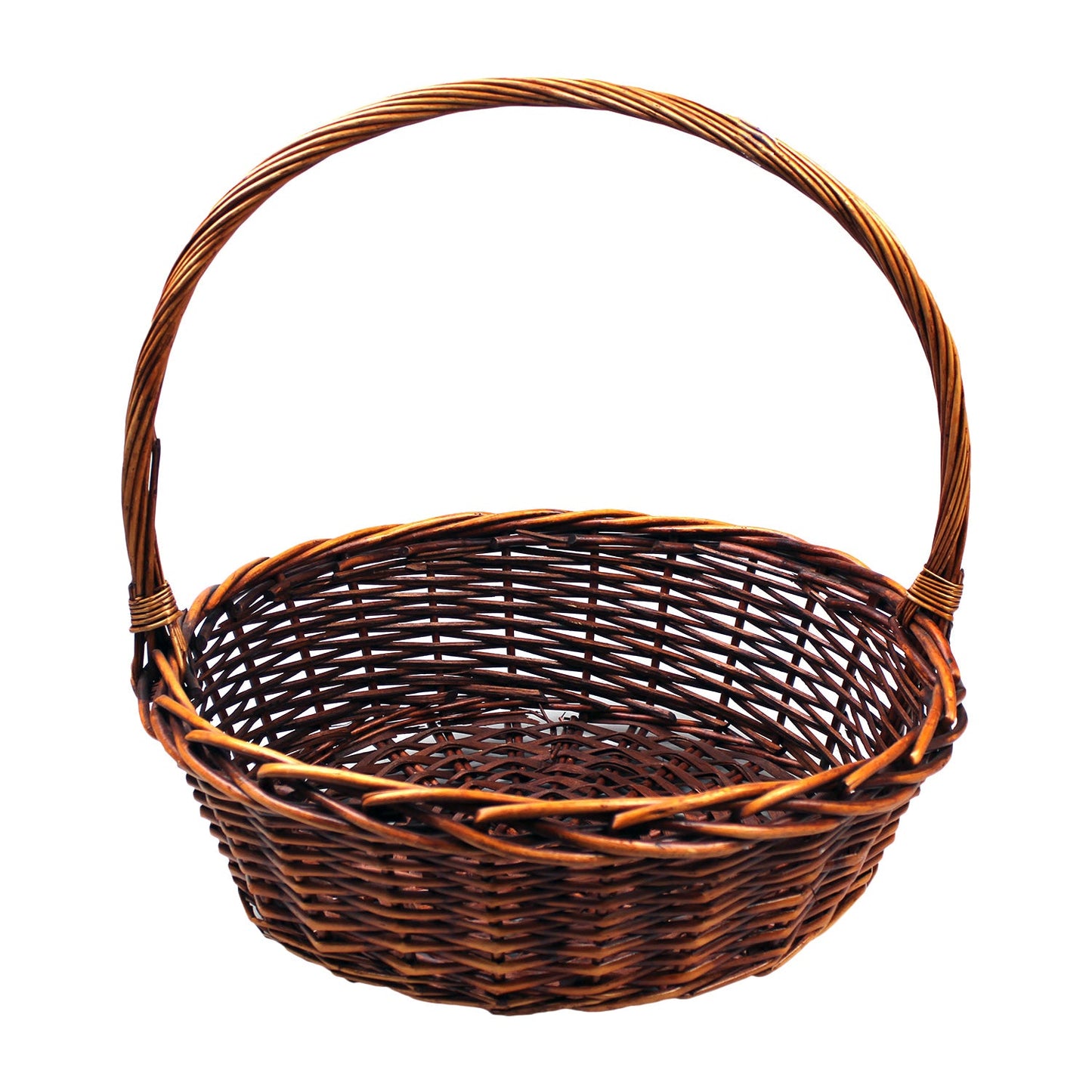 Wicker Basket Set Cane Hamper Picnic Handle Small Large White Brown Vintage Gift