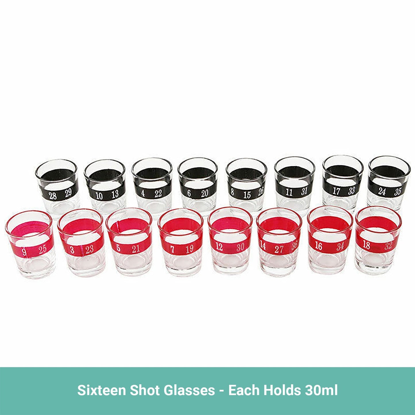 Pardy Bar Roulette Drinking Game Set Party KTV Gala Adult 16 Shot Glass
