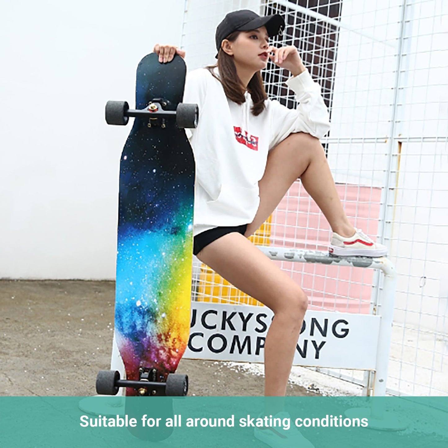 Crocox Adult Longboard Skateboard Complete Youth Beginner Maple Deck Outdoor