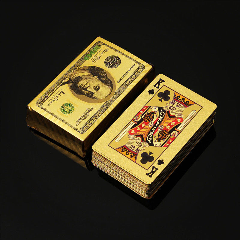 Playing Cards Gold Plastic Decks Card Games Souvenir Deck Australian & US Dollar