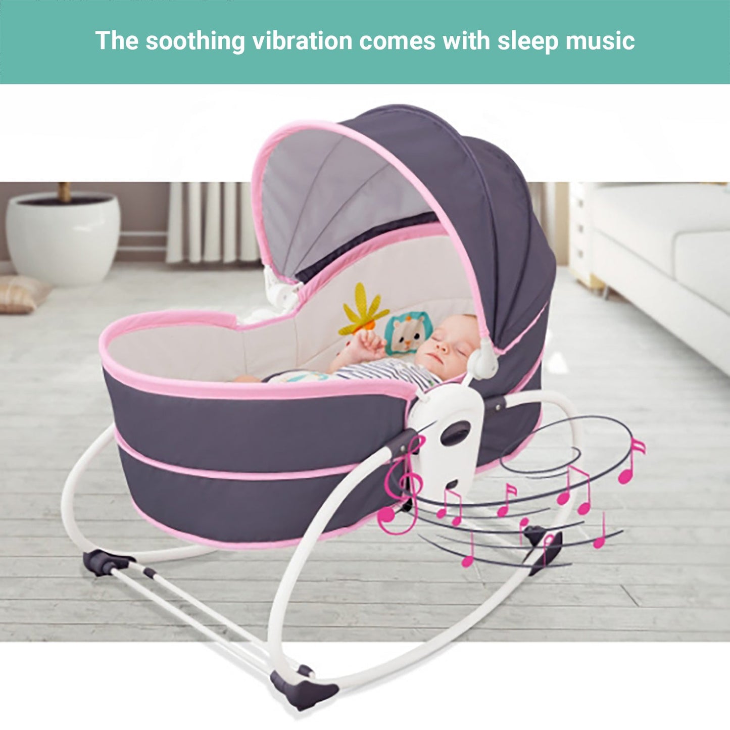 Truboo 5 In 1 Baby Rocker Infant Swing Chair Newborn Bouncer Bassinet Bed