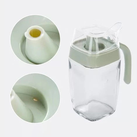 2x Glass Oil Pourer Bottle Dispenser Olive Vinegar 500ml Kitchen Leak-Proof AU