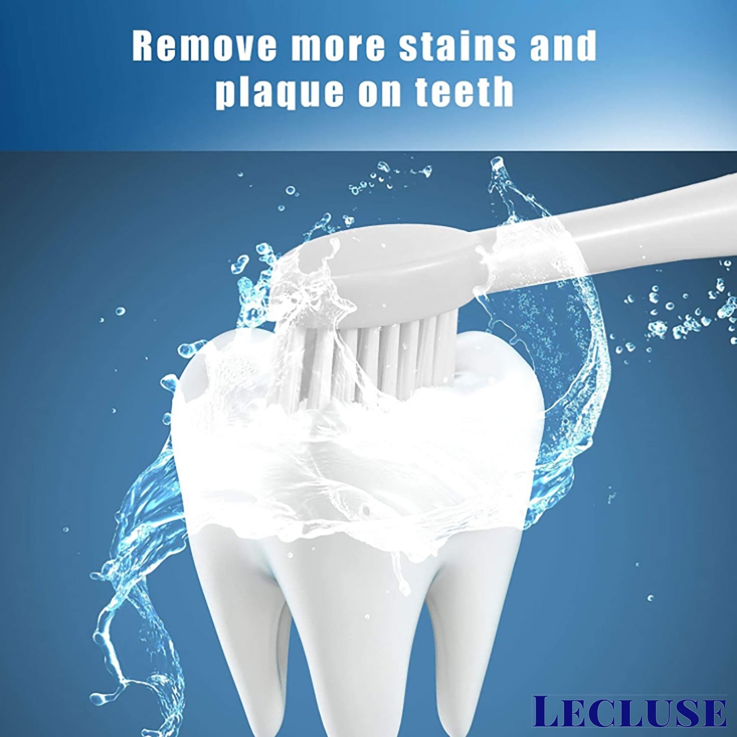 Lecluse Sonic Electric Toothbrush USB Rechargeable Ultra Whitening Adults Kids